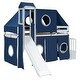 preview thumbnail 27 of 34, Twin Size Loft Bed with Storage Stairs, Tent & Tower, Solid Wood Castle-Inspired Kids Loft Bed Frame with Slide, Fence & Window