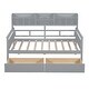 preview thumbnail 4 of 16, Twin size Daybed, Wood Slat Support, with Bedside Shelves and Two Drawers