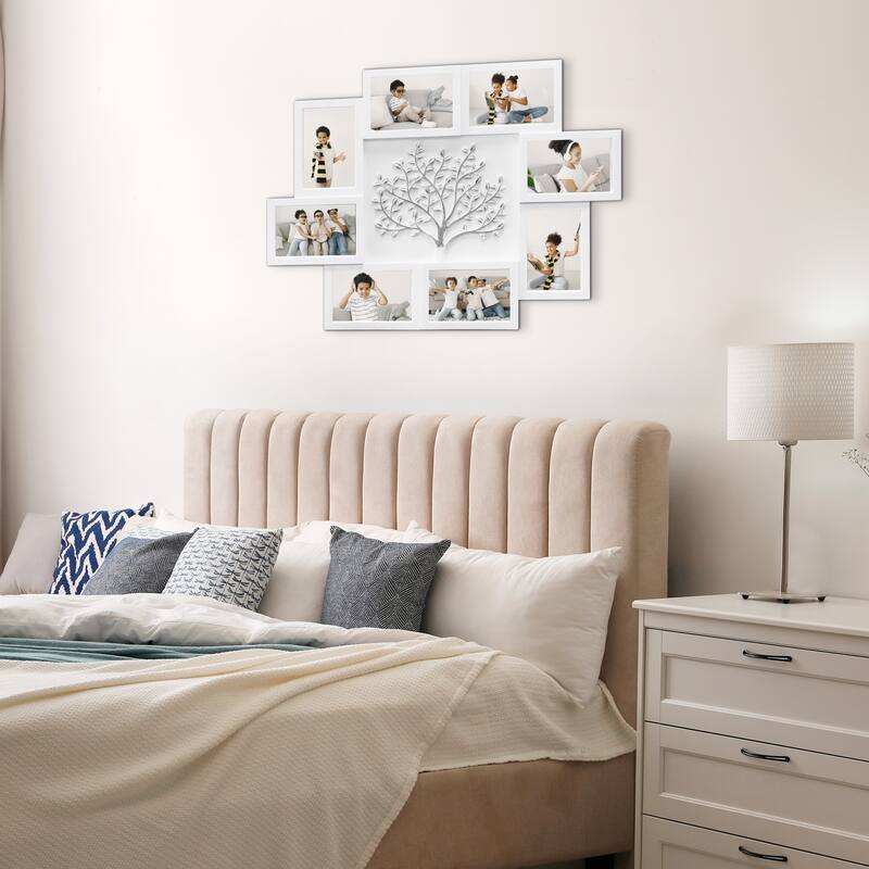 HELLO LAURA 8 Opening 4x6 Picture Frame Collage Family Tree Wall Hanging