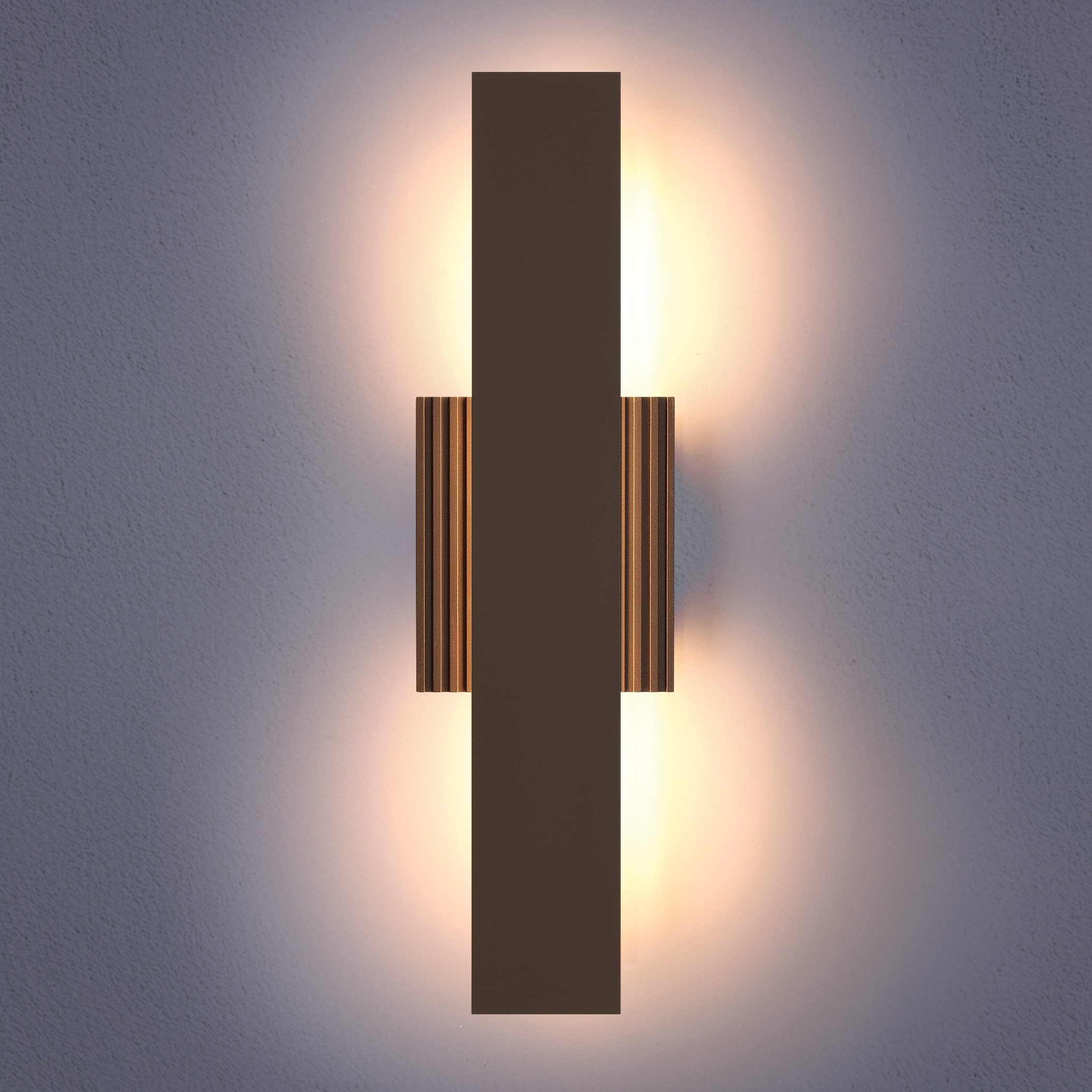 Thesis Jacks 22-inch Architectural Bronze 5CCT LED Exterior Wall Sconce