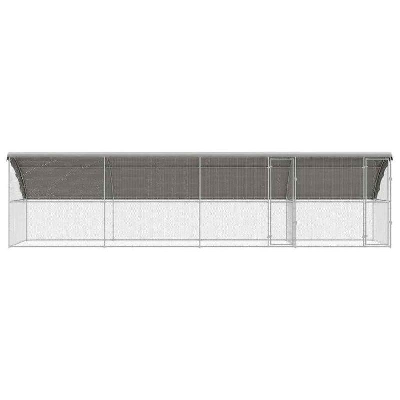 vidaXL Chicken Cage Silver 600/800 x 200 x 198.5 cm Galvanized steel