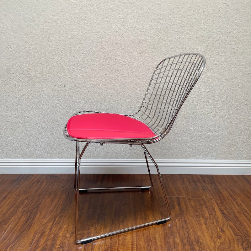 Chrome Wire Dining Side Chair (Set of 2) - N/A