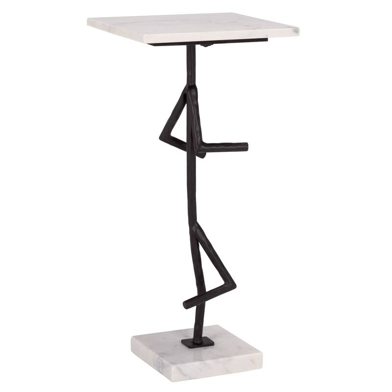 SAFAVIEH Home Warso Marble Side Table - 11"W x 11"D x 24"H