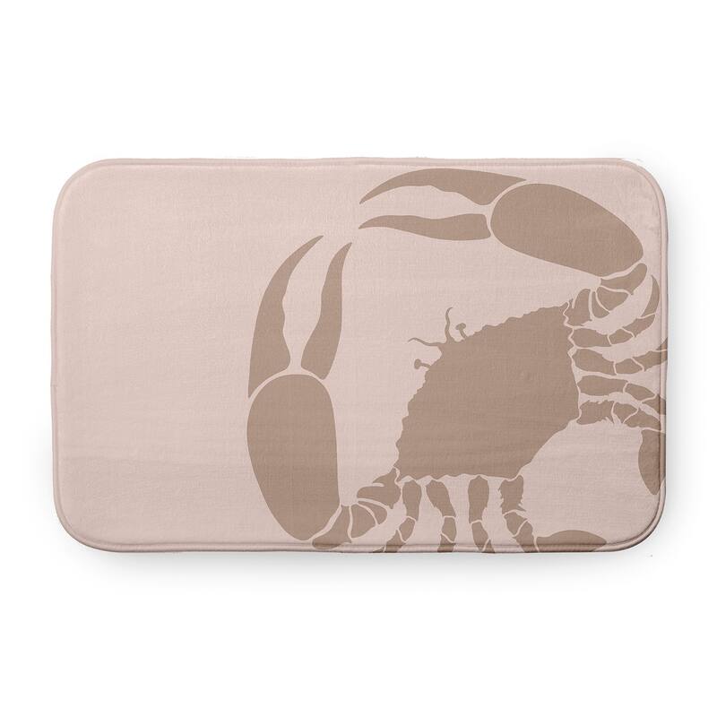 Crab Dip Bathmat - 34" x 21" - Mauve