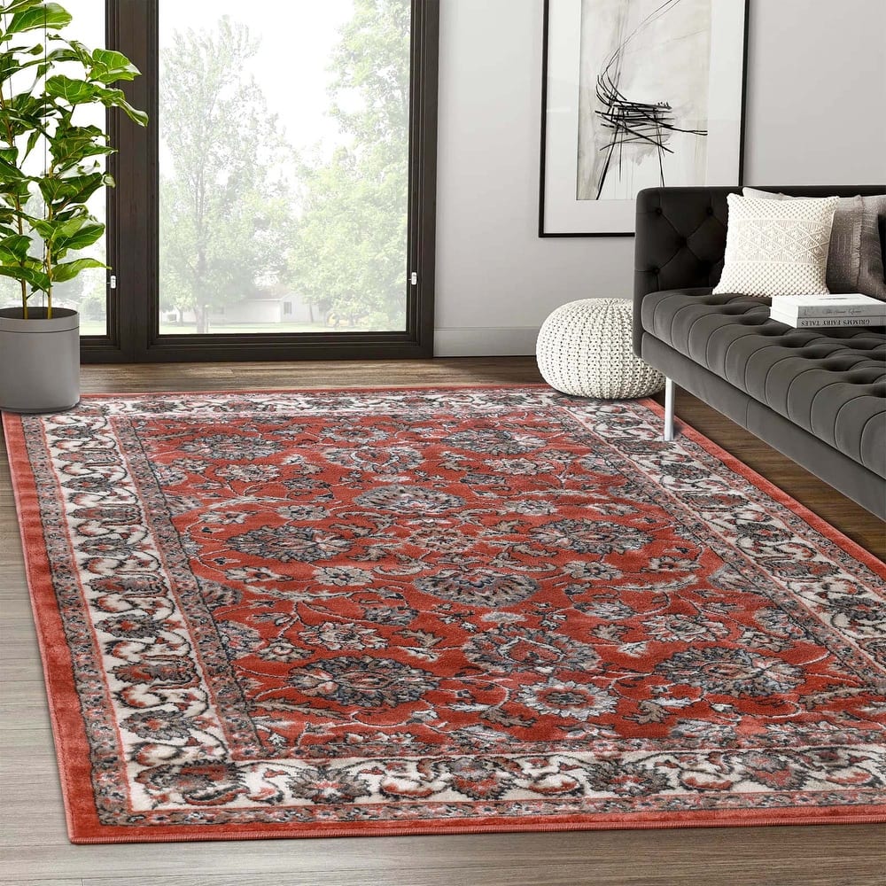 Superior Lille Classic Floral Medallion Indoor Area Rug