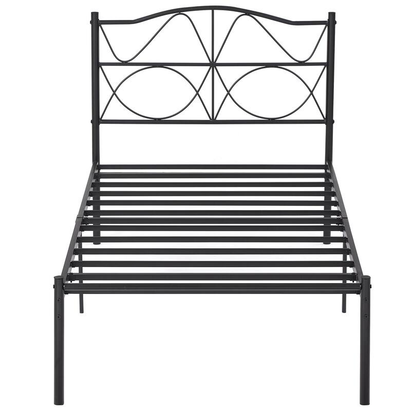 VECELO Kids Bed Frame, Twin Size Bed Set of 2