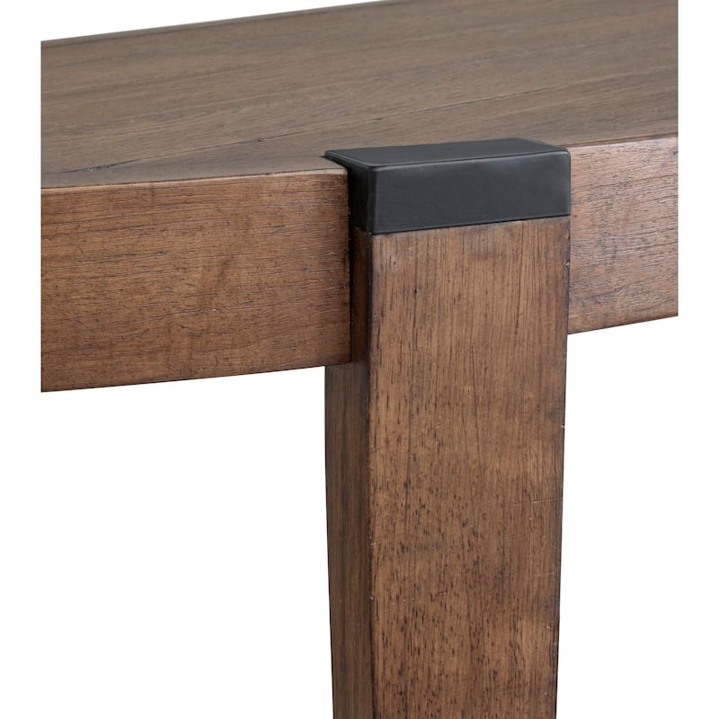 Magnussen Home Kaysen Wallaby and Matte Black Sofa Table - 56''W x 18''D x 30''H