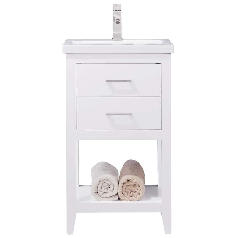 Cara 20" Single Sink Vanity in White