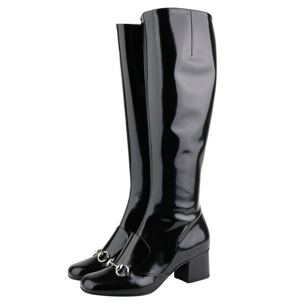gucci patent leather boots