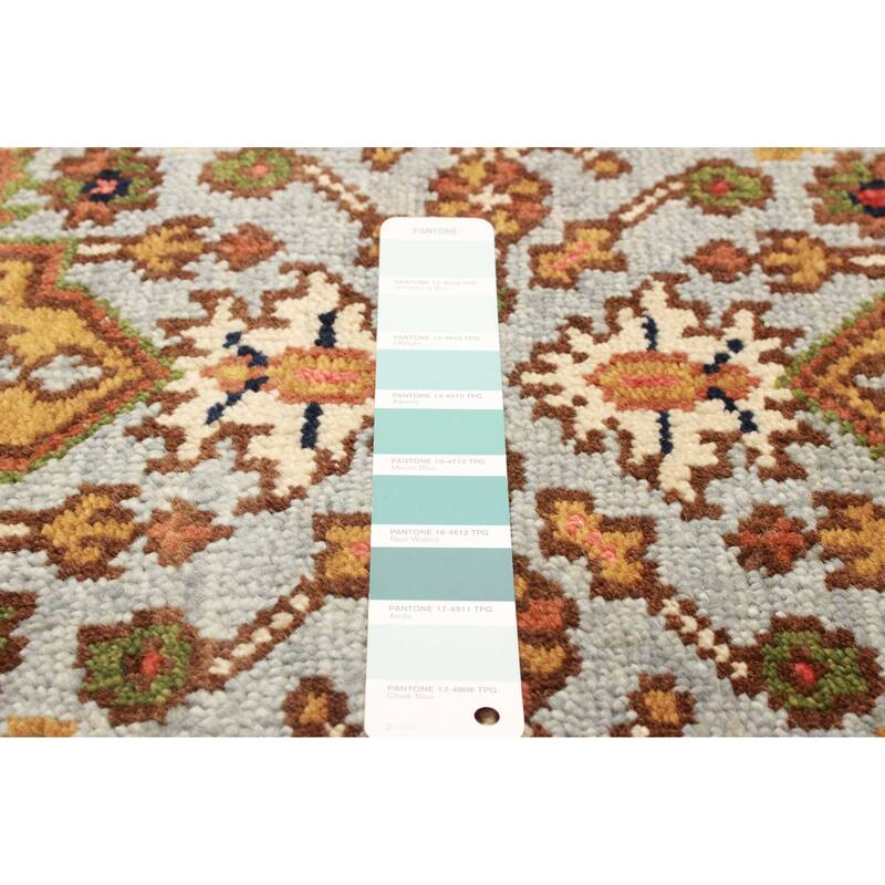 ECARPETGALLERY Hand-knotted Serapi Heritage Light Blue Wool Rug - 2'5 x 9'11