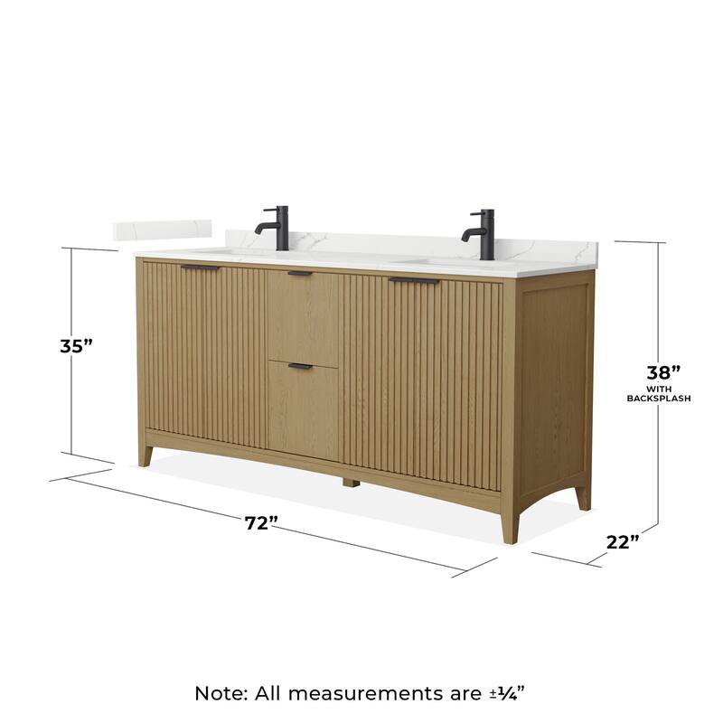 Wyndham Collection WCF9191-72D-QTZ-UNSMXX Palmilla 72" Free Standing