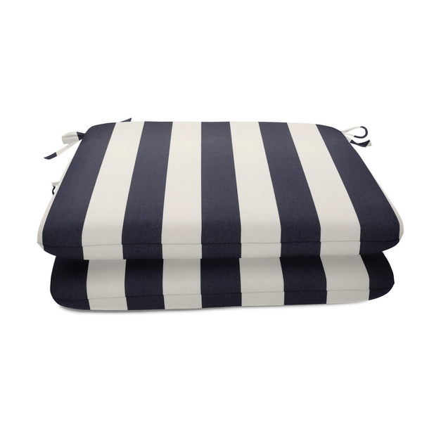アウトドア寝具 Pasand Cotton Stripe Seat Cushion Sunbrella Stripe Fabric 2-Piece Indoor/Outdoor Seat Pad