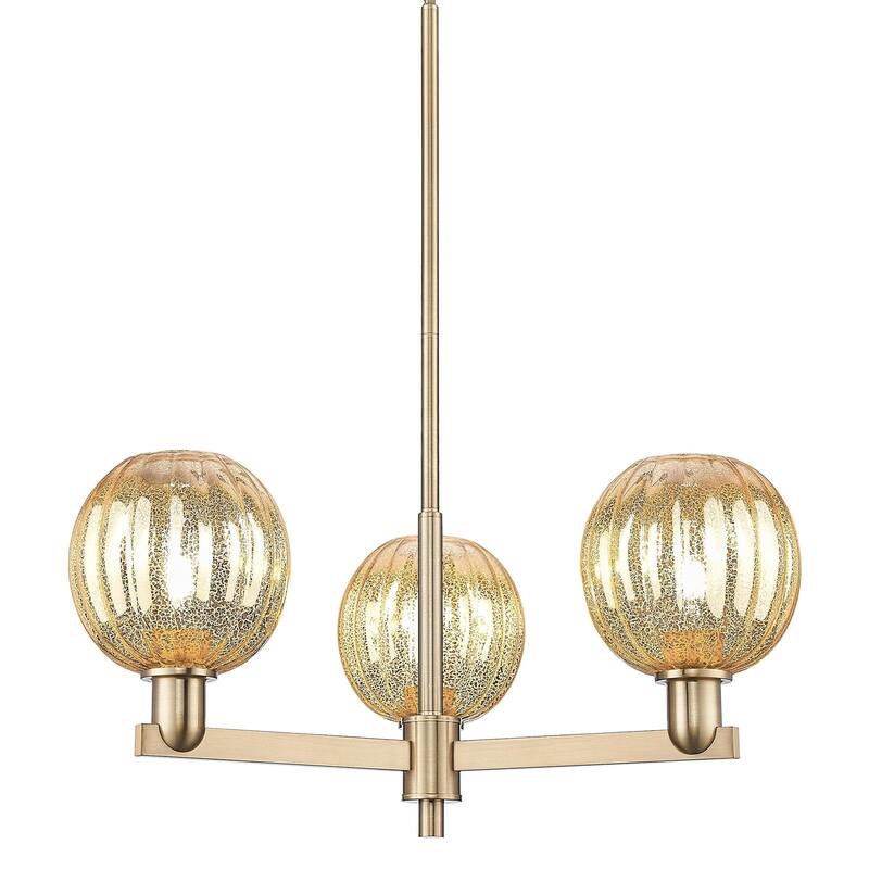 Innovations Lighting 716-3CR-12-18 Preston Chandelier Preston 3 Light - Champagne Bronze / Mercury