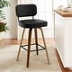 preview thumbnail 66 of 199, 26"/29" Swivel Bar Stools/ Counter Stools with Bentwood Legs Single - Black-PU Back - Bar Height