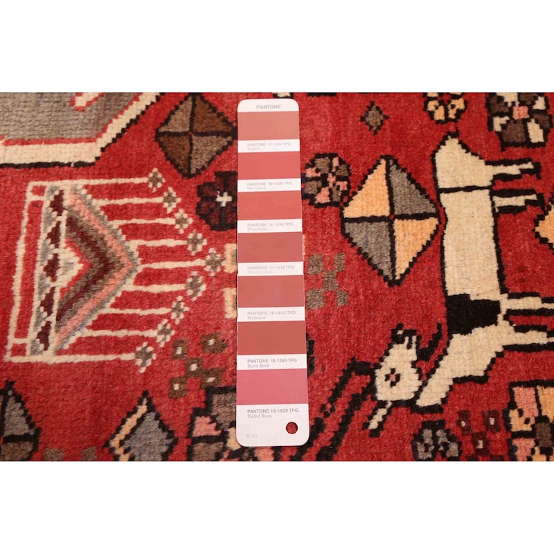 ECARPETGALLERY Hand-knotted Melis Vintage Red Wool Rug - 6'7 x 9'10