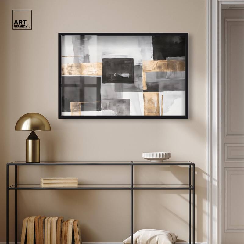 Graphite and Glimmer I Shadowbox by Art Remedy