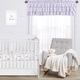 preview thumbnail 3 of 4, Lavender Purple Window Curtain Valance - Solid Color for Boho Shabby Chic Rose Watercolor Floral Collection Tiered Ruffled