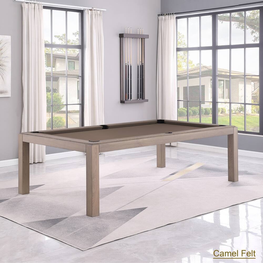 Olivia GreyWash Ash 8ft Billiard Slate Pool Table with dining top