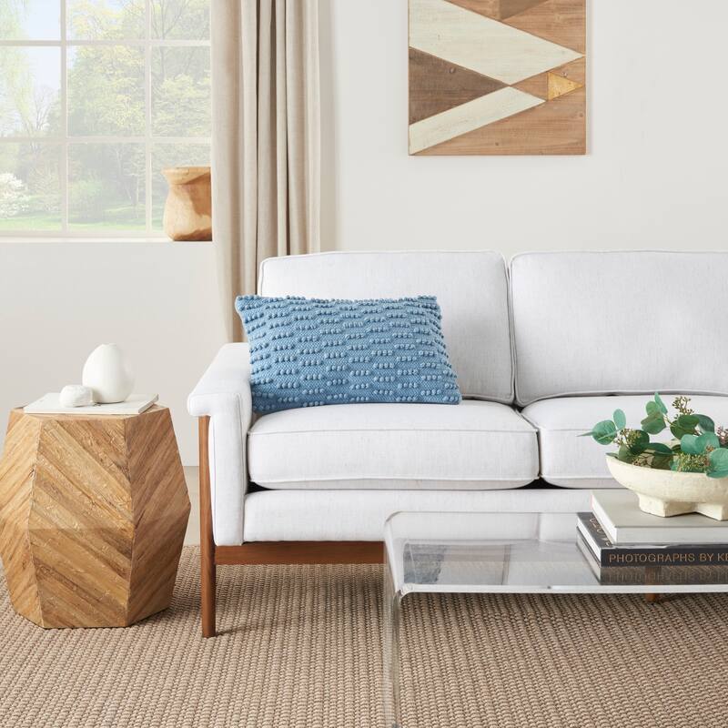 Mina Victory Life Styles Textured Geometric Dots Throw Pillow , ( 12"X20" )