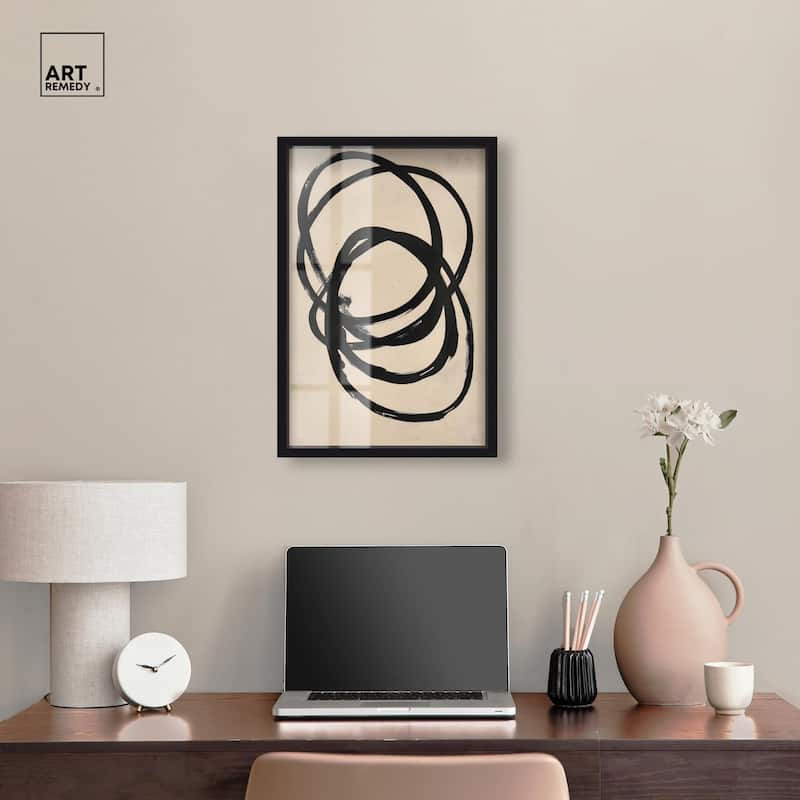 Beige Black II Shadowbox by Art Remedy