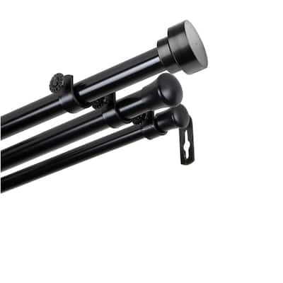 InStyleDesign Bowler Triple Curtain Rod 13/16 inch dia.