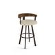 preview thumbnail 26 of 42, Amisco Lars Swivel Counter and Bar Stool Dark Brown Metal / Cream Boucle Polyester - Bar height