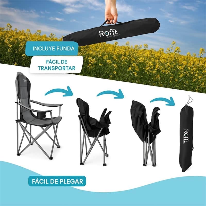 Oxford Fabric Single Folding Outdoor Chair