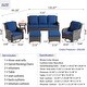 preview thumbnail 17 of 39, OVIOS 6-piece Rattan Wicker Patio Furniture Set Swivel Rocking Chair Set