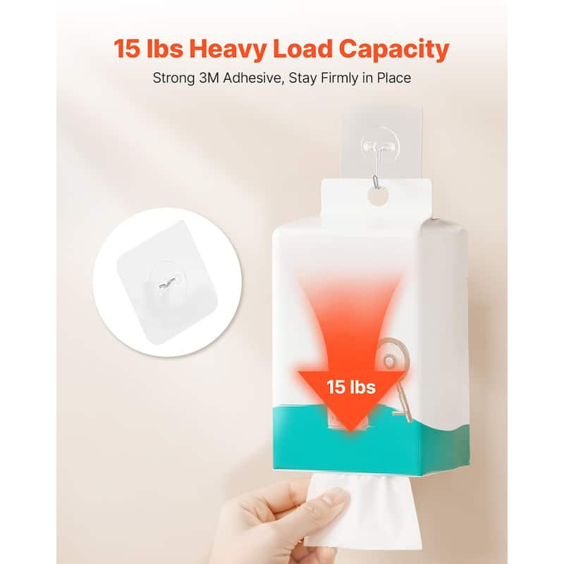 Self-Adhesive Coat Hooks 12 Pack Sticky Wall Hangers for Towels - 2.24 x 2.24 x 0.866 in