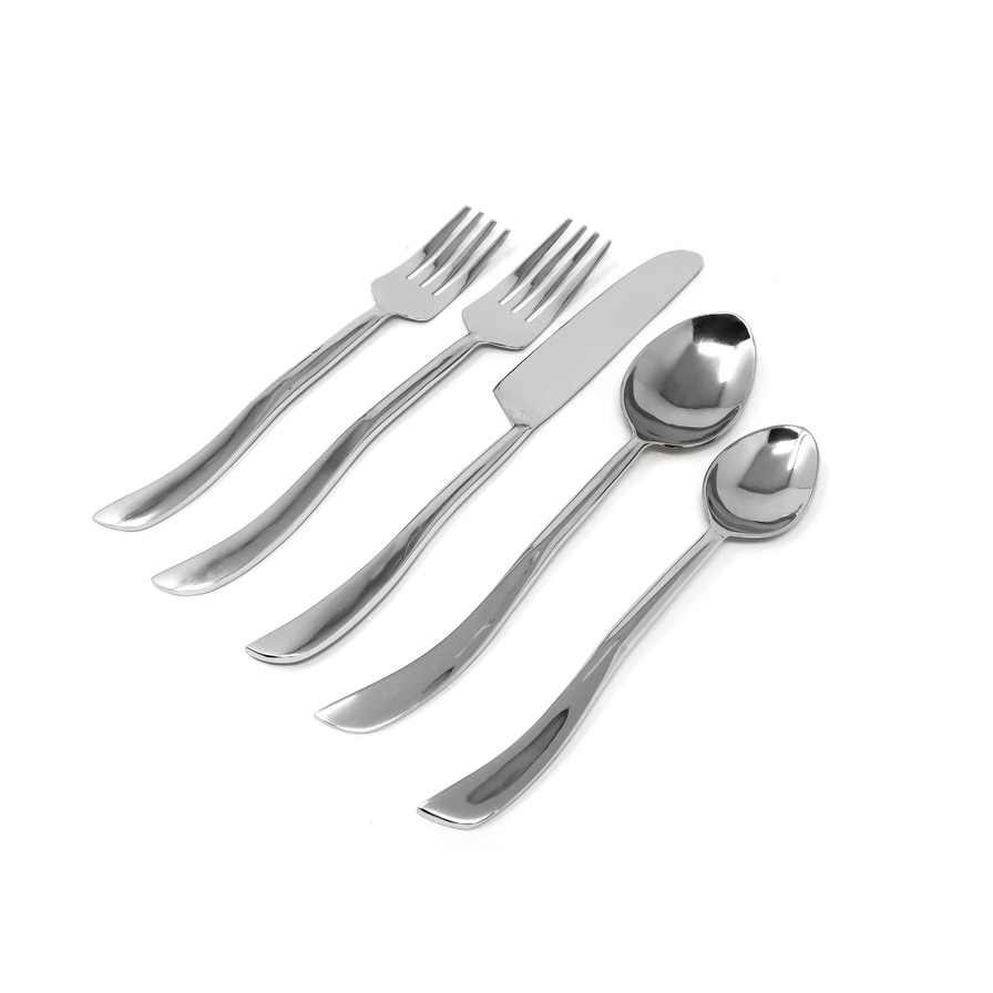 Service for 4 - Dishwasher Safe 20 Pc Flatware Set with Swiveled Handles