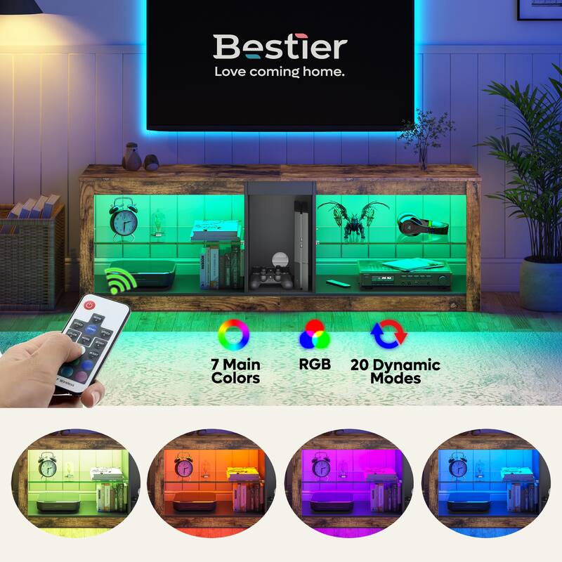 55 inch Entertainment Center LED TV Stand up to 65 Inch TVs for Living Room - 55 inches