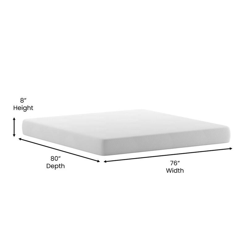 Memory Foam Mattress in a Box Infused with Charcoal & Green Tea
