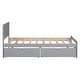 preview thumbnail 15 of 21, Modern Twin Size Platform Bed Frame with 2 Drawers and Headboard, Wood Storage Bed, No Box Spring Needed, for Boys Girls Adult