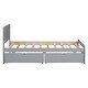 preview thumbnail 27 of 26, Twin Size Platform Bed Frame, Pinewood Bedframe with 2 Drawers
