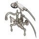 preview thumbnail 2 of 2, Kingston Brass Heritage Wall Mounted Clawfoot Tub Filler with Built-In Brushed Nickel