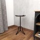 preview thumbnail 10 of 19, Grey Metal Vintage Eclectic Farmhouse Round Pedestal End Accent Table
