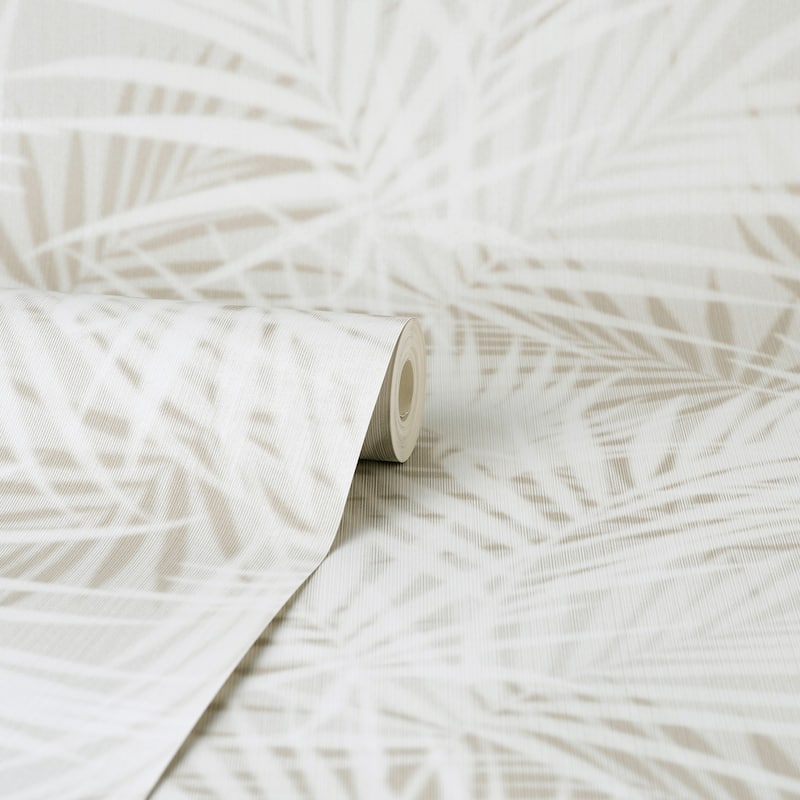 Fine Decor Frida Neutral Textured Palm Wallpaper