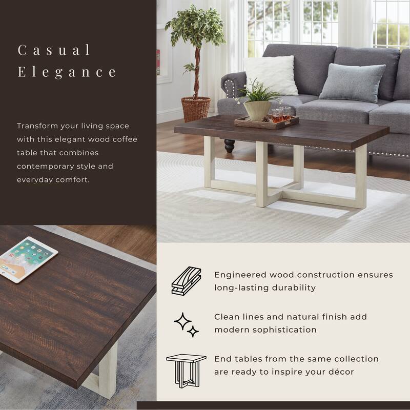 Roundhill Furniture Luno Contemporary Coffee Table