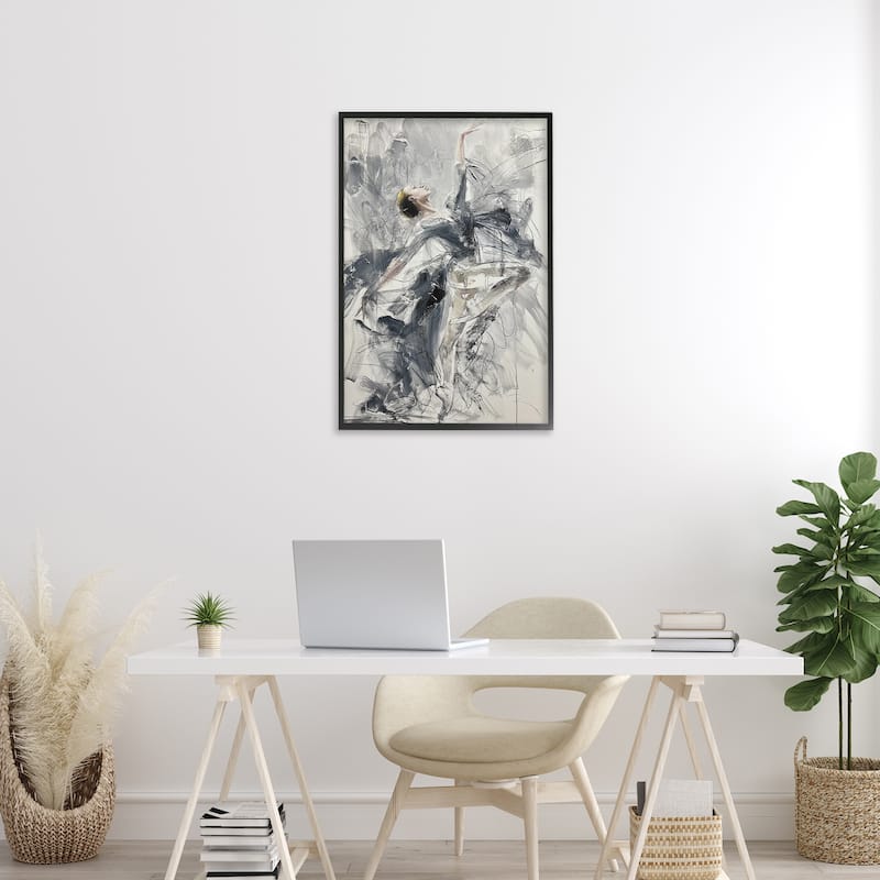 Stupell Elegant Pose Dancer Framed Giclee Art Design By Lucille Lee