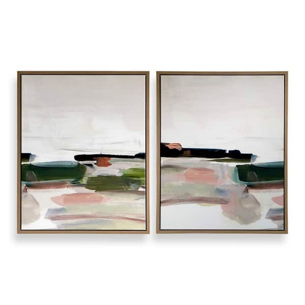slide 2 of 5, Uttermost Just Peaking Framed Abstract Prints (Set of 2)