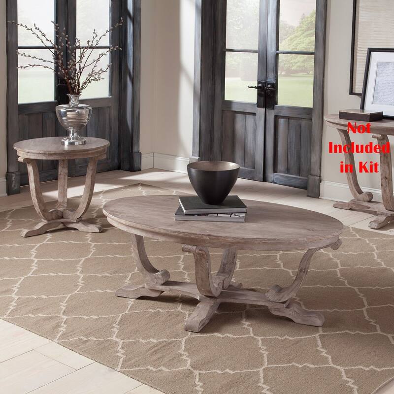 Liberty Furniture Greystone Mill Cocktail Table, End Tables 3 Piece Set - Stone White Wash - Wood/Veneer