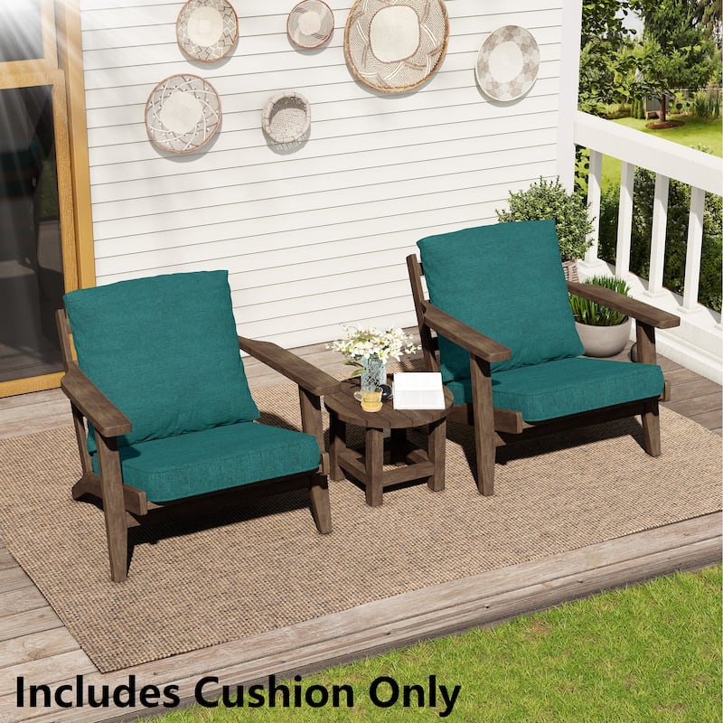 21 W x 22 D in. Deep Seat Outdoor Cushion Set by Crestlive Products - 2-Set - MALACHITE