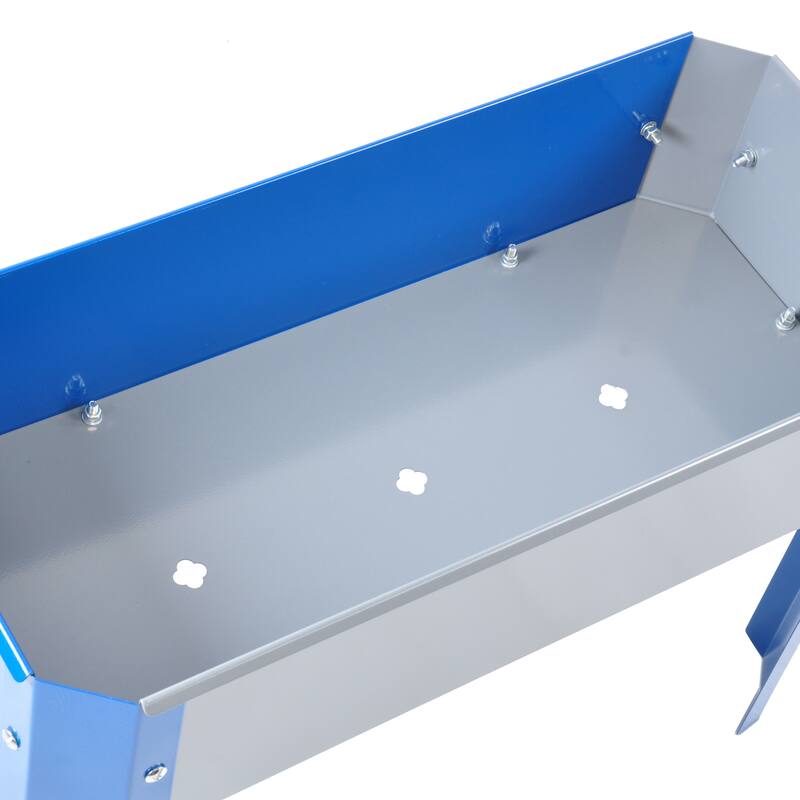 Countryside Style Garden Bed with Metal Elevated 3 Diversion Funnels, for Backyard Patio Flower Herb - 8' x 10'
