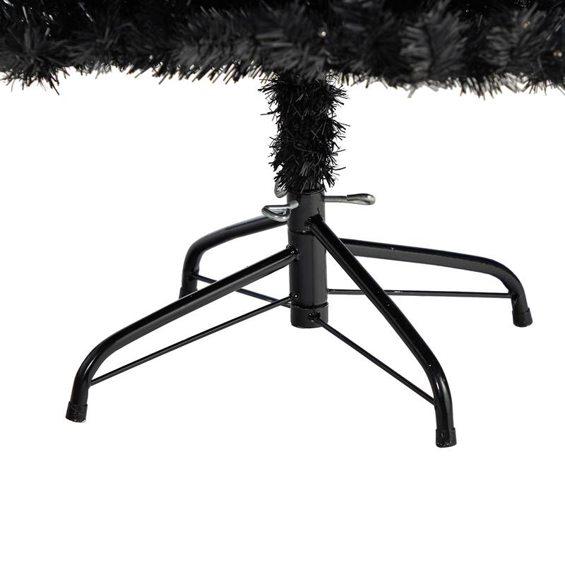 4' Black Artificial Christmas Tree with 170 Clear LED Lights