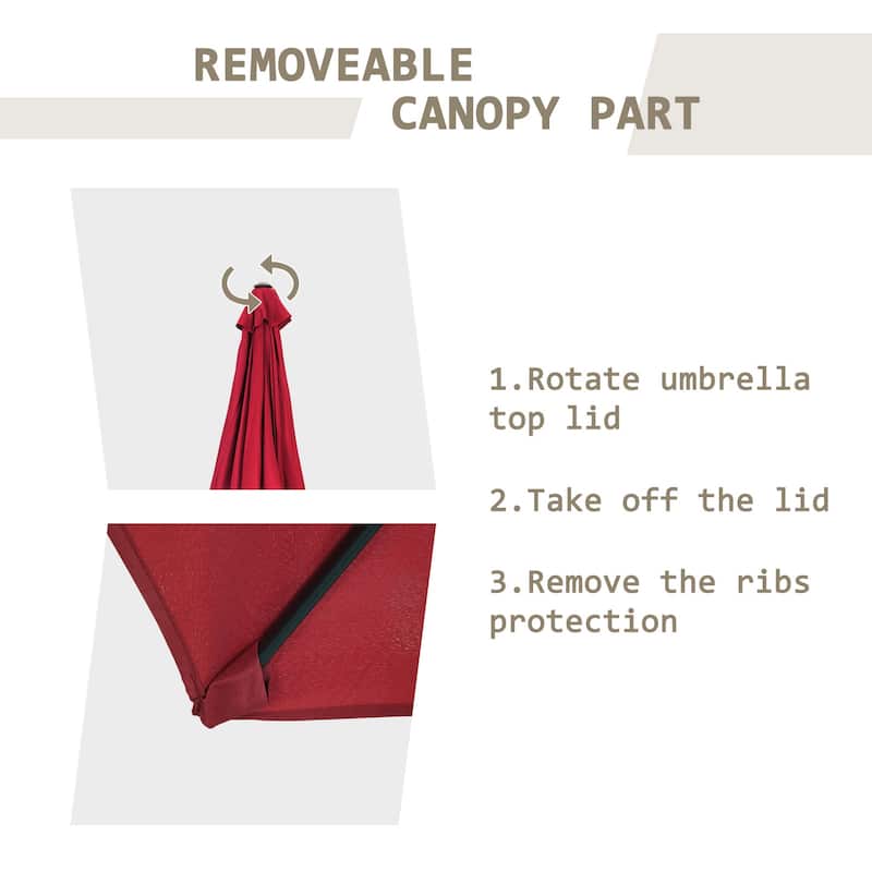 Autlaycil 7.5FT Patio Umbrella with Tilt and Crank