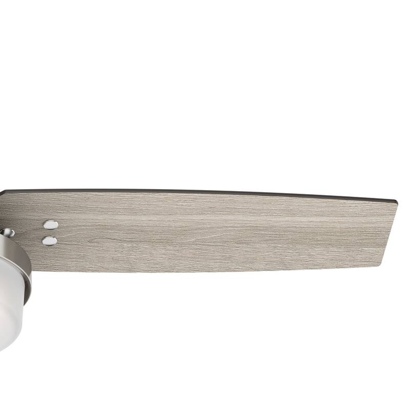 Hunter 44" Sentinel Ceiling Fan with LED Light and Handheld Remote - Soft Modern, Farmhouse, Transitional