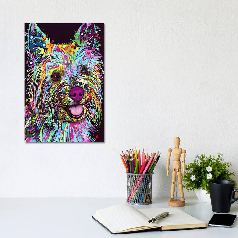 iCanvas "Yorkie" by Dean Russo Canvas Print - 12x8x0.75