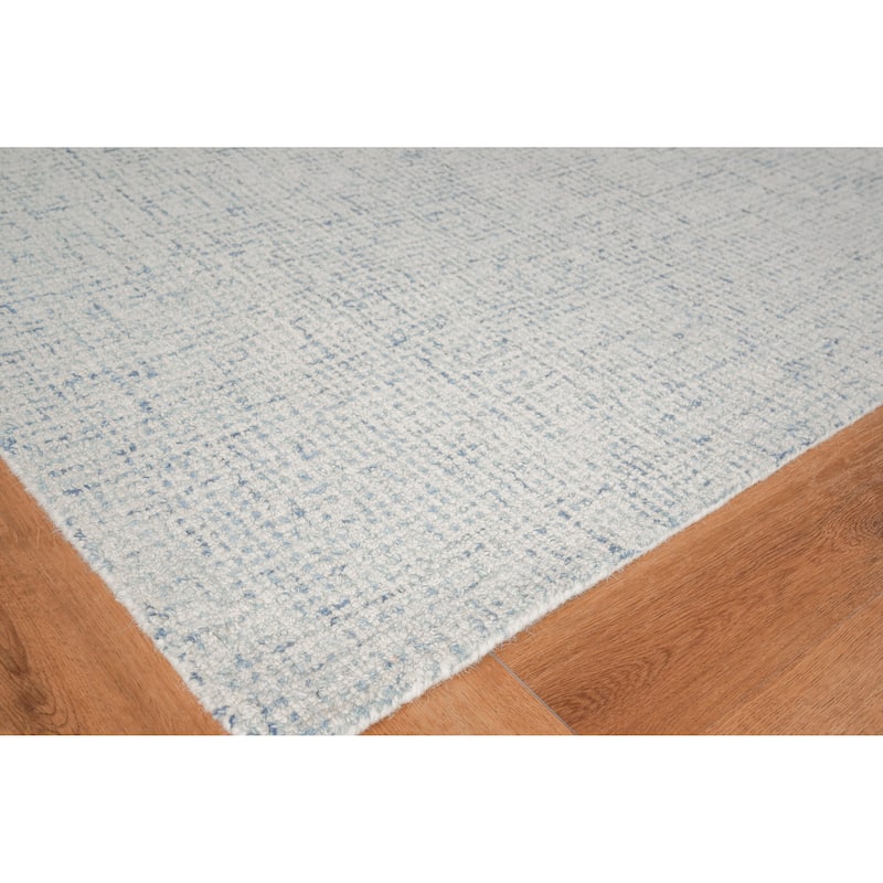 EXQUISITE RUGS Caprice Hand-tufted New Zealand Wool Blue/Ivory Area Rug.