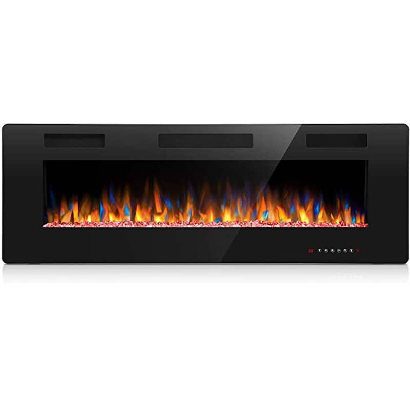 30"-60" Recessed and Wall Mounted Electric Fireplace,750-1500W - 50 inch