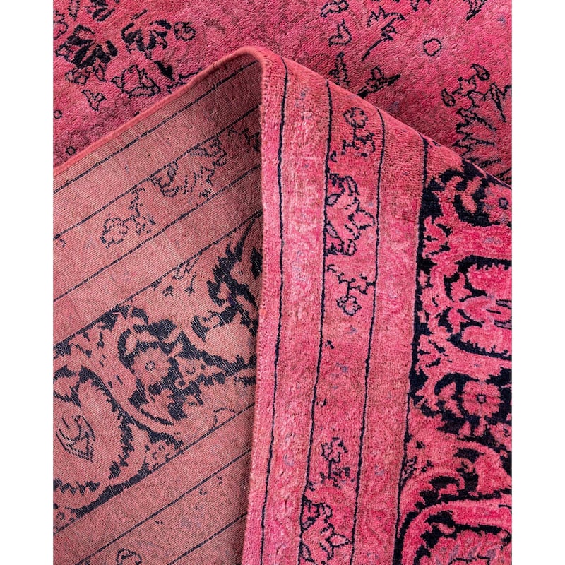 Overdyed One-of-a-Kind Hand-Knotted Area Rug - Pink - 8' 1" x 14' 4"